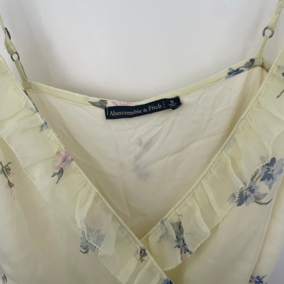 Abercrombie & Fitch Yellow Floral Wrap Dress - Picture 3 of 4
